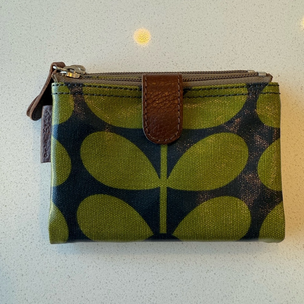 Orla Kiely Green Leaf Print Wallet